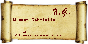 Nusser Gabriella névjegykártya
