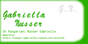 gabriella nusser business card